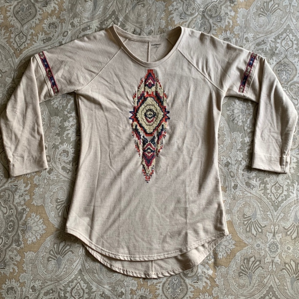 Beaded long-sleeve sweater